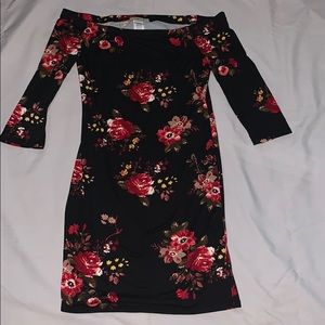Floral off the shoulder dress